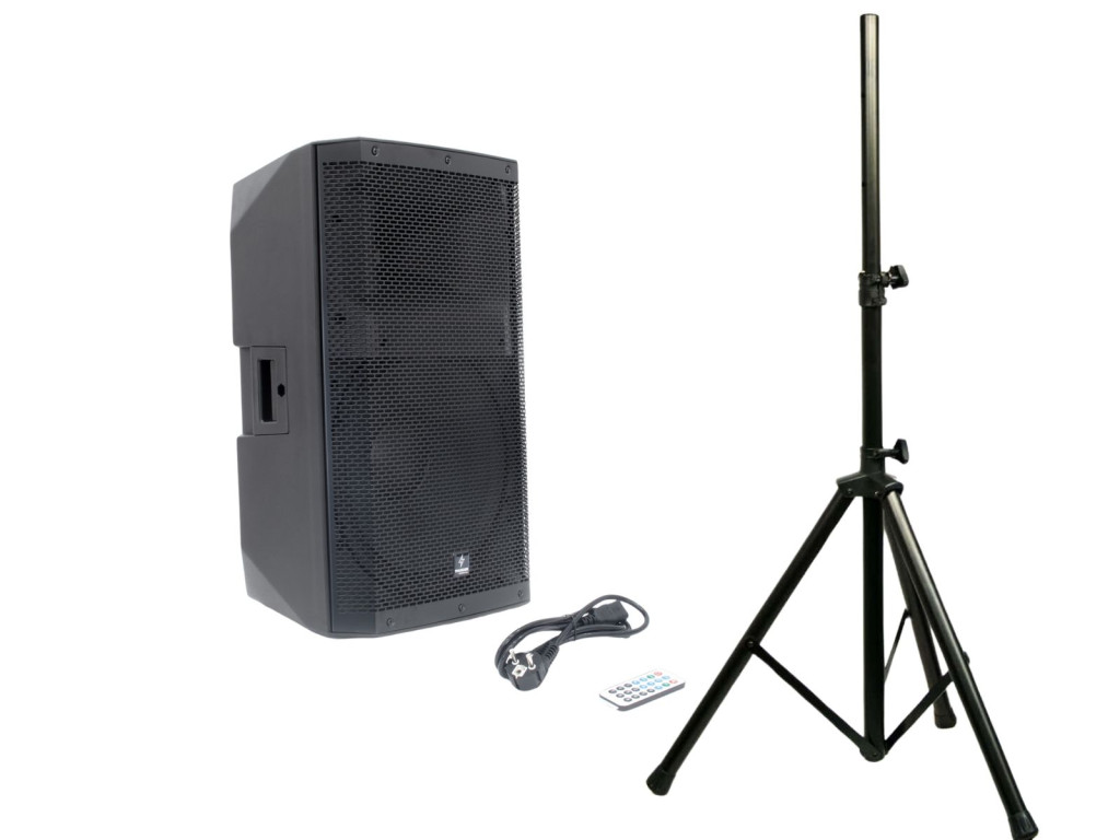Image of Thunder EXA-15BT 400/800W (15″) aktív hangfal állvánnyal (MP3 + TWS Bluetooth + FM)