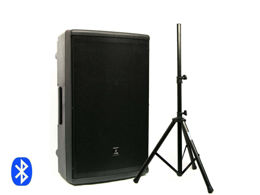 Image of Thunder FLASH-15ST 700/1400W (38 cm) Bi-Amp aktív hangfal állvánnyal + Bluetooth