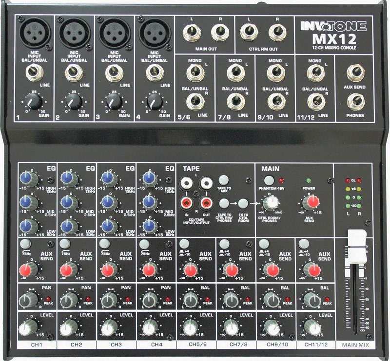 Image of INVOTONE MX12 keverőpult