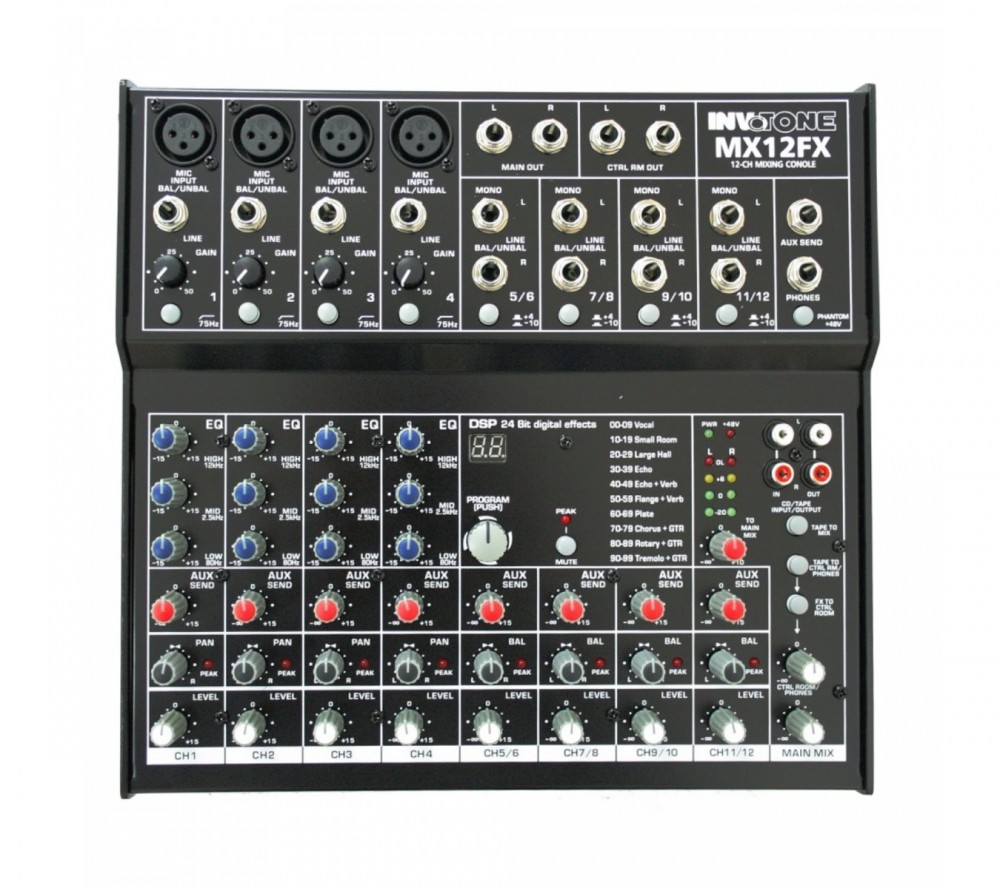 Image of INVOTONE MX12FX keverőpult effektekkel