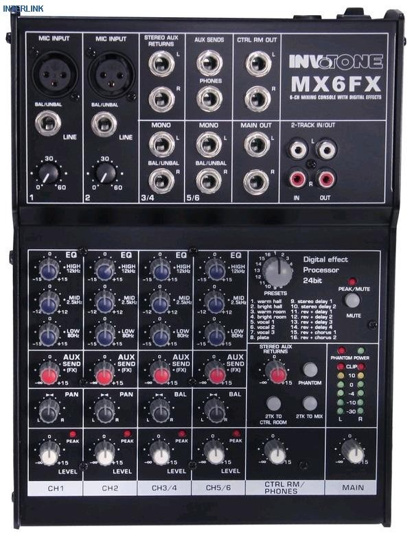 Image of INVOTONE MX6FX keverőpult effektekkel