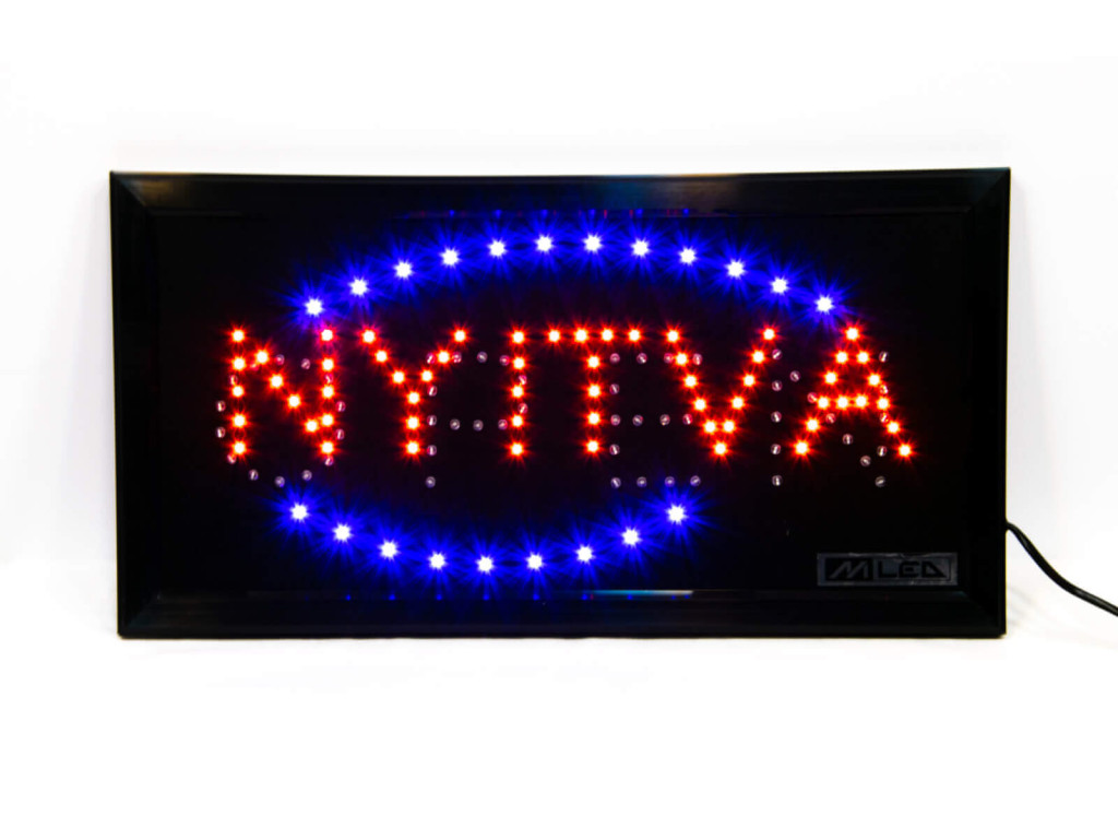 Image of Thunder Germany LED tábla, extra erős ledekkel – NYITVA – OPEN (dupla feliratos)